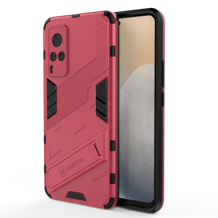 Punk Armor 2 in 1 PC + custodia antiurto in TPU con supporto invisibile, For vivo X60 Pro, For vivo X60 Pro Plus 5G, For vivo X60 5G, For vivo Y51(2020 Indian Version)
