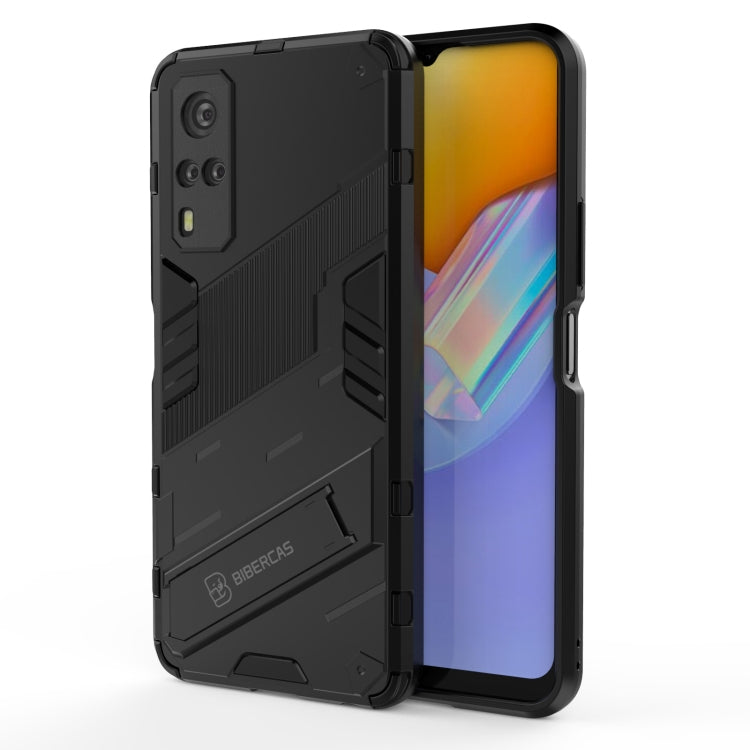 Punk Armor 2 in 1 PC + custodia antiurto in TPU con supporto invisibile, For vivo X60 Pro, For vivo X60 Pro Plus 5G, For vivo X60 5G, For vivo Y51(2020 Indian Version)