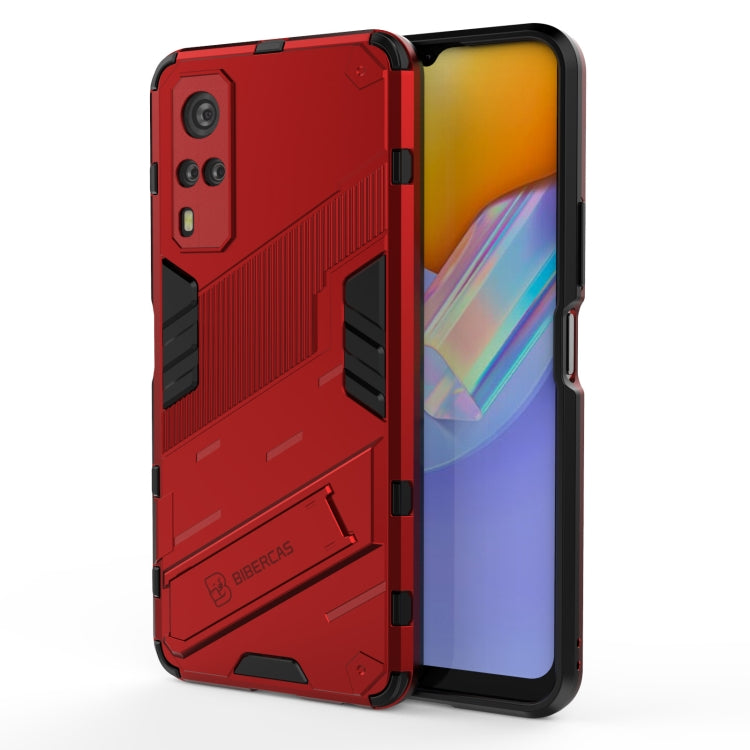 Punk Armor 2 in 1 PC + custodia antiurto in TPU con supporto invisibile, For vivo X60 Pro, For vivo X60 Pro Plus 5G, For vivo X60 5G, For vivo Y51(2020 Indian Version)