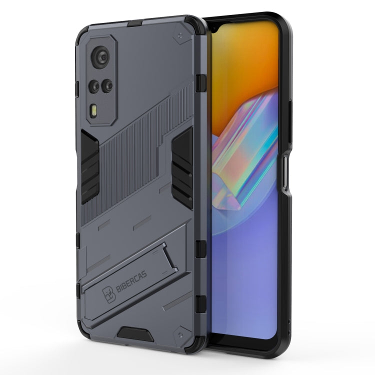 Punk Armor 2 in 1 PC + custodia antiurto in TPU con supporto invisibile, For vivo X60 Pro, For vivo X60 Pro Plus 5G, For vivo X60 5G, For vivo Y51(2020 Indian Version)
