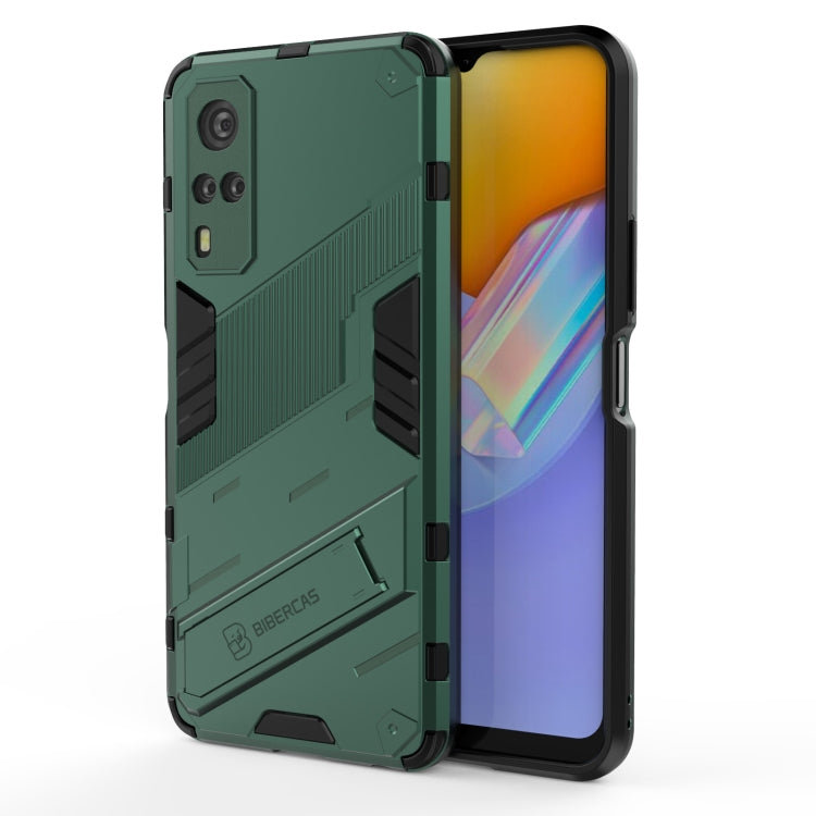 Punk Armor 2 in 1 PC + custodia antiurto in TPU con supporto invisibile, For vivo X60 Pro, For vivo X60 Pro Plus 5G, For vivo X60 5G, For vivo Y51(2020 Indian Version)