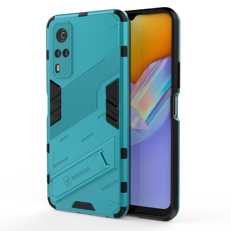 Punk Armor 2 in 1 PC + custodia antiurto in TPU con supporto invisibile, For vivo X60 Pro, For vivo X60 Pro Plus 5G, For vivo X60 5G, For vivo Y51(2020 Indian Version)