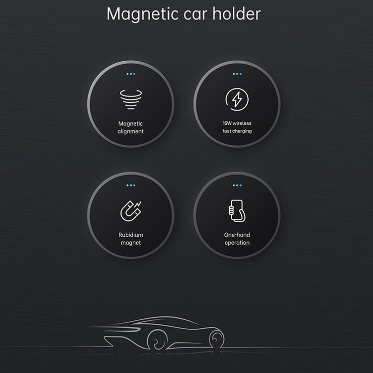 Supporto di ricarica wireless magnetico per auto JOYROOM JR-ZS240 15 W max, JR-ZS240
