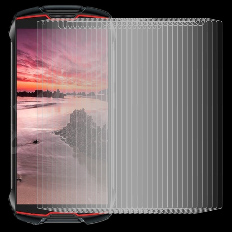 50 PZ 0.26mm 9H Durezza superficiale 2.5D Pellicola in vetro temperato antideflagrante non a schermo intero, For Cubot KingKong Mini 2 (50 PCS), For Cubot KingKong Mini (50 PCS), For Oukitel WP10, For Blackview BV6600 (50 PCS), For Cubot C20 (50 PCS)