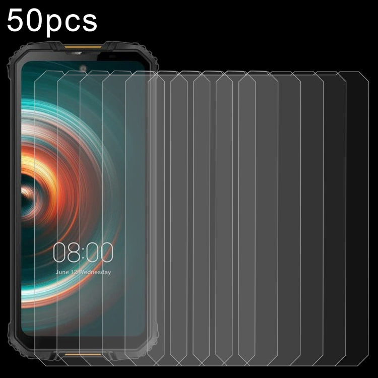 50 PZ 0.26mm 9H Durezza superficiale 2.5D Pellicola in vetro temperato antideflagrante non a schermo intero, For Cubot KingKong Mini 2 (50 PCS), For Cubot KingKong Mini (50 PCS), For Oukitel WP10, For Blackview BV6600 (50 PCS), For Cubot C20 (50 PCS)