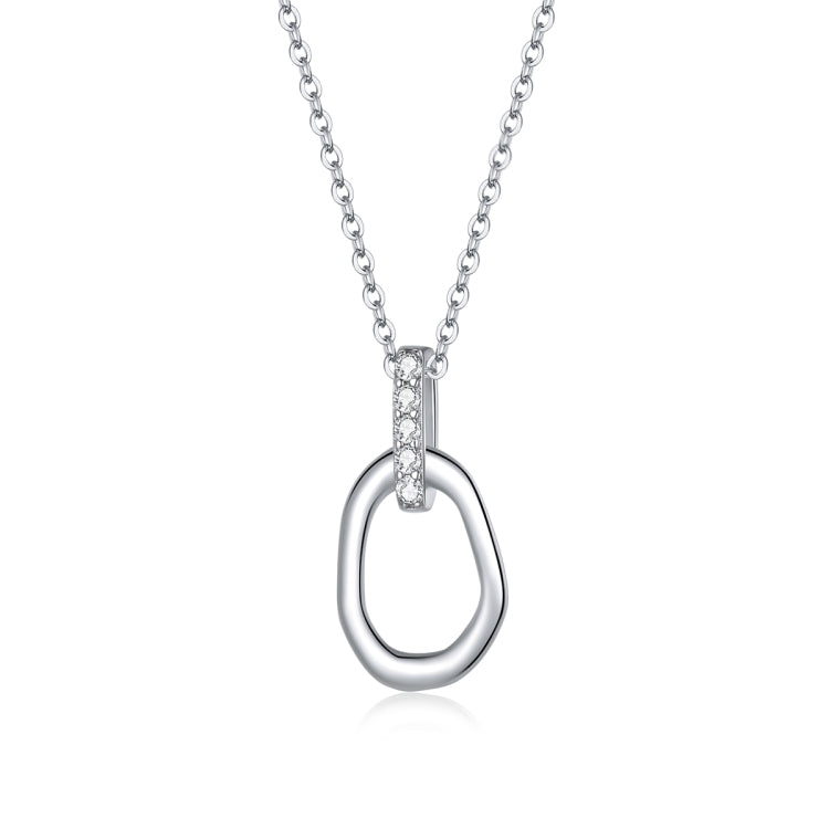 Collana da donna con geometria in argento sterling S925, Geometry