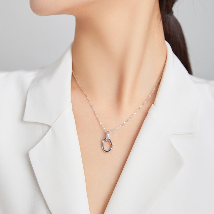 Collana da donna con geometria in argento sterling S925, Geometry