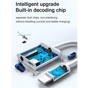 JOYROOM S-Y105 2A 18W Convertitore audio da 8 pin a 8 pin + 3,5 mm