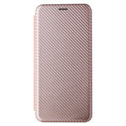 Struttura in fibra di carbonio Flip orizzontale magnetico Custodia in pelle TPU + PC + PU con slot per schede, For Motorola Moto G Play 2021, For ZTE Axon 20 5G / 4G
