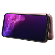 Struttura in fibra di carbonio Flip orizzontale magnetico Custodia in pelle TPU + PC + PU con slot per schede, For Motorola Moto G Play 2021, For ZTE Axon 20 5G / 4G