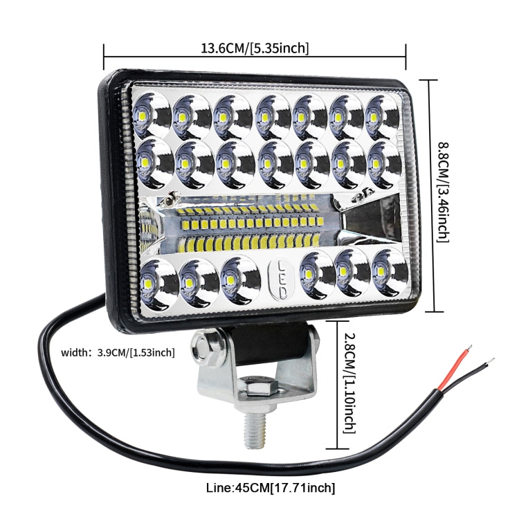 2 pezzi WUPP CS-1243A1 Car 4 pollici quadrati 20 LED Evidenzia faretto da lavoro modificato, CS-1243A1
