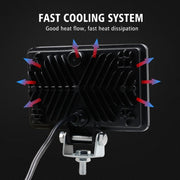 2 pezzi WUPP CS-1243A1 Car 4 pollici quadrati 20 LED Evidenzia faretto da lavoro modificato, CS-1243A1