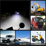 2 pezzi WUPP CS-1243A1 Car 4 pollici quadrati 20 LED Evidenzia faretto da lavoro modificato, CS-1243A1