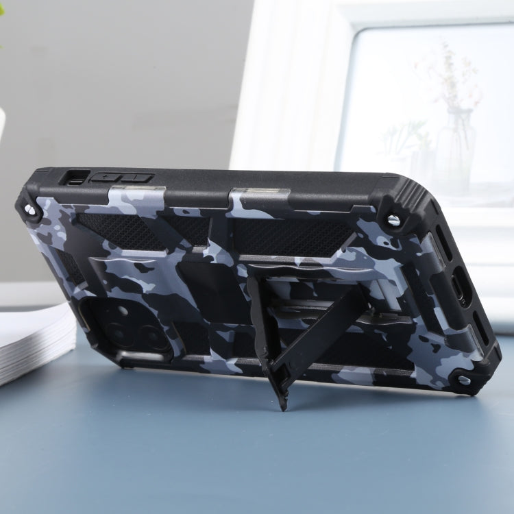 Custodia TPU antiurto camouflage con supporto per iPhone 11