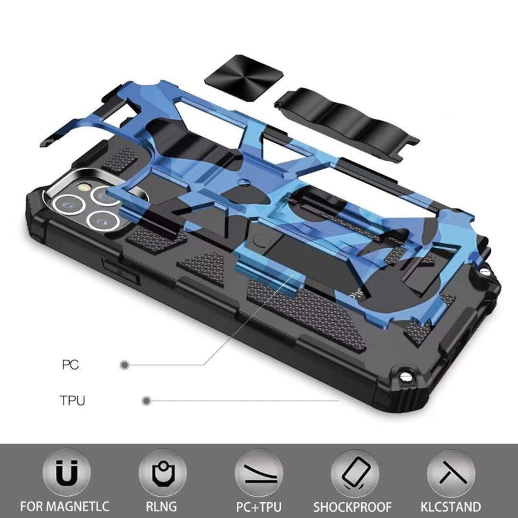 Custodia TPU antiurto camouflage con supporto per iPhone 11