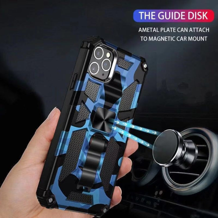 Custodia TPU antiurto camouflage con supporto per iPhone 11