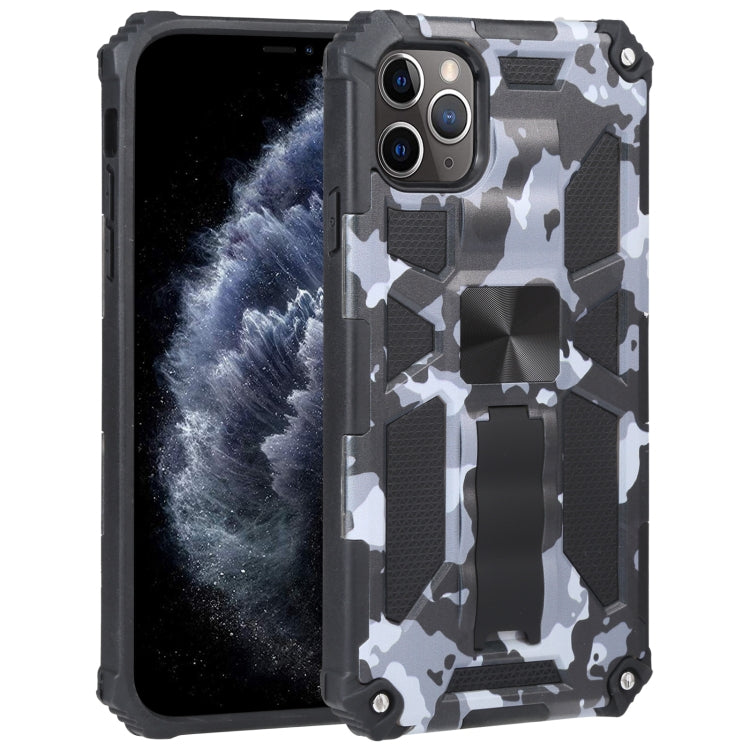 Custodia TPU antiurto camouflage con supporto per iPhone 11