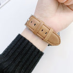 Texture Crazy Horse + cinturini di ricambio in pelle a trama piatta per Apple Watch Series 6 & SE & 5 & 4 40mm / 3 & 2 & 1 38mm, For Apple Watch Series 7 41mm / 6 & SE & 5 & 4 40mm / 3 & 2 & 1 38mm                                                       ...