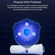 Netac U335S USB 3.0 Antivirus ad alta velocità Protezione da scrittura Unità flash USB Disco U, 16GB, 32GB, 64GB, 128GB