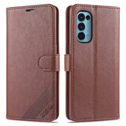 AZNS Custodia in pelle a vibrazione orizzontale con struttura in vitello magnetico con slot per carte, supporto e portafoglio, For OPPO Reno5 4G, For Xiaomi Mi 11