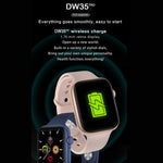 DW35PRO Smartwatch impermeabile con schermo a colori da 1,75 pollici IPX7, supporto risposta e rifiuto Bluetooth / monitoraggio del sonno / monitoraggio della frequenza cardiaca, stile: cinturino in acciaio, Steel Strap(Rose Gold), Steel Strap(Blue)   ...