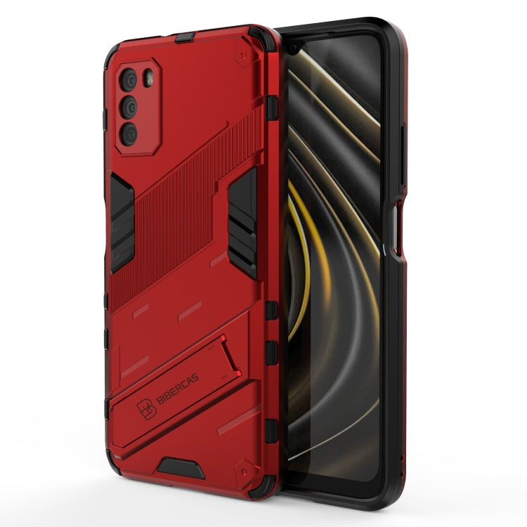 Custodia TPU antiurto con supporto invisibile per Xiaomi Poco M3
