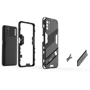 Punk Armor 2 in 1 PC + custodia antiurto in TPU con supporto invisibile, For Xiaomi Poco M3, For Xiaomi Redmi K40 / K40 Pro, For Xiaomi Redmi Note 9 4G