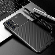 Custodia TPU antiurto con fibra di carbonio per Samsung Galaxy A3