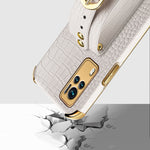 Custodia in pelle con motivo coccodrillo in TPU elettrolitico con cinturino da polso, For vivo X60, For vivo X60 Pro, For vivo Y52s 5G