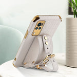 Custodia in pelle con motivo coccodrillo in TPU elettrolitico con cinturino da polso, For vivo X60, For vivo X60 Pro, For vivo Y52s 5G
