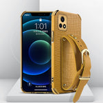Custodia in pelle con motivo coccodrillo in TPU elettrolitico con cinturino da polso, For vivo X60, For vivo X60 Pro, For vivo Y52s 5G