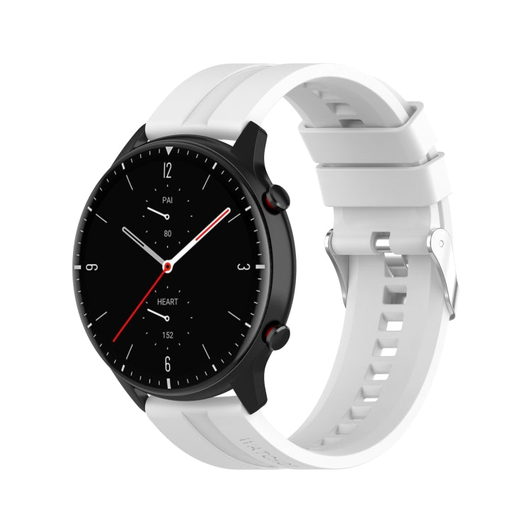 Per Amazfit GTR 2e / GTR 2 Cinturino di ricambio in silicone da 22 mm con fibbia argentata, For Amazfit GTR 2e