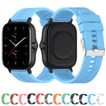 Per Amazfit GTR 2e / GTR 2 Cinturino di ricambio in silicone da 22 mm con fibbia argentata, For Amazfit GTR 2e