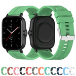 Per Amazfit GTS 2e / GTS 2 cinturino di ricambio in silicone da 20 mm con fibbia argentata, For Amazfit GTS 2e