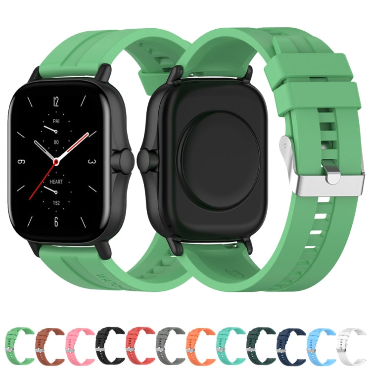 Per Amazfit GTS 2e / GTS 2 cinturino di ricambio in silicone da 20 mm con fibbia argentata, For Amazfit GTS 2e