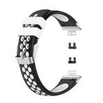 Per Huawei Watch Fit 18mm Chiusura cinturino in silicone bicolore con cinturino di ricambio