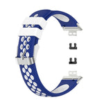Per Huawei Watch Fit 18mm Chiusura cinturino in silicone bicolore con cinturino di ricambio