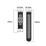 Per Huawei Watch Fit 18mm Chiusura cinturino in silicone bicolore con cinturino di ricambio