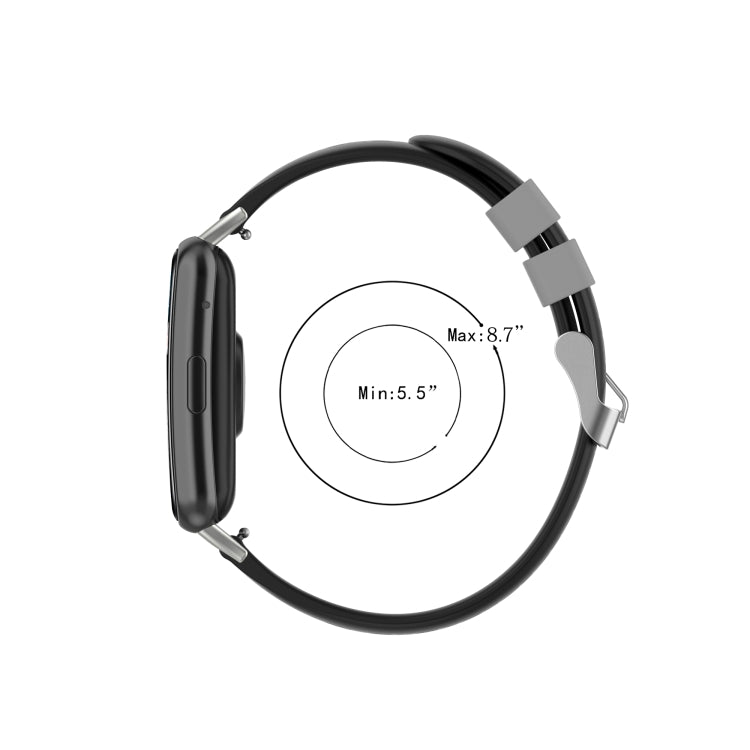 Per Huawei Watch Fit 18mm Chiusura cinturino in silicone bicolore con cinturino di ricambio