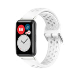 Per Huawei Watch Fit 18mm Sport Style cinturino in silicone tinta unita cinturino di ricambio