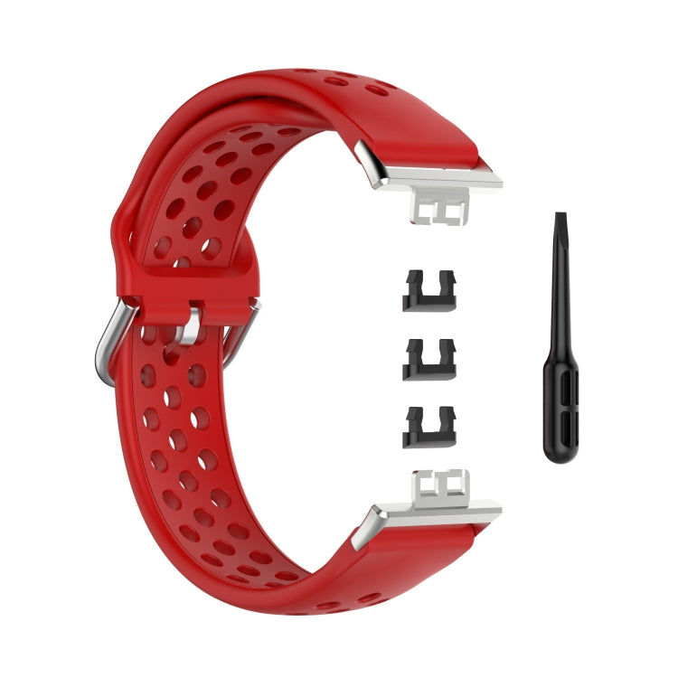 Per Huawei Watch Fit 18mm Sport Style cinturino in silicone tinta unita cinturino di ricambio