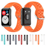 Per Huawei Watch Fit 18mm Sport Style cinturino in silicone tinta unita cinturino di ricambio