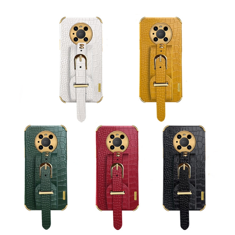 Custodia in pelle con motivo coccodrillo in TPU elettrolitico con cinturino da polso, For Huawei Mate 40 Pro Plus, For Huawei Nova 8, For Huawei Nova 8 SE, For Huawei Nova 8 Pro