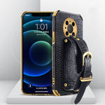 Custodia in pelle con motivo coccodrillo in TPU elettrolitico con cinturino da polso, For Huawei Mate 40 Pro Plus, For Huawei Nova 8, For Huawei Nova 8 SE, For Huawei Nova 8 Pro