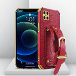 Custodia in pelle con motivo coccodrillo in TPU elettrolitico con cinturino da polso, For Huawei Mate 40 Pro Plus, For Huawei Nova 8, For Huawei Nova 8 SE, For Huawei Nova 8 Pro