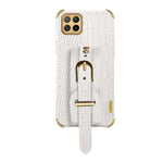 Custodia in pelle con motivo coccodrillo in TPU elettrolitico con cinturino da polso, For Huawei Enjoy 20, For Huawei Enjoy 20 SE, For Huawei Enjoy 20 Plus