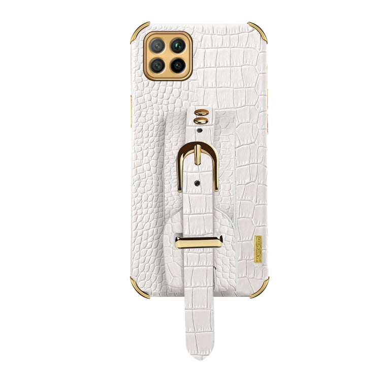 Custodia in pelle con motivo coccodrillo in TPU elettrolitico con cinturino da polso, For Huawei Enjoy 20, For Huawei Enjoy 20 SE, For Huawei Enjoy 20 Plus