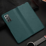 Per Samsung Galaxy Z Fold2 5G Custodia in pelle a vibrazione orizzontale con trama in pelle bovina serie esclusiva