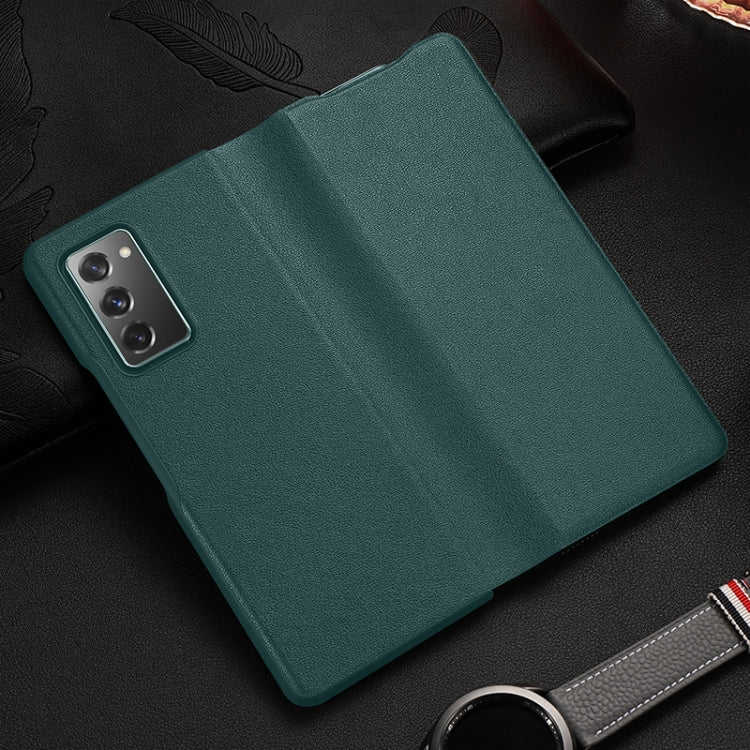 Per Samsung Galaxy Z Fold2 5G Custodia in pelle a vibrazione orizzontale con trama in pelle bovina serie esclusiva