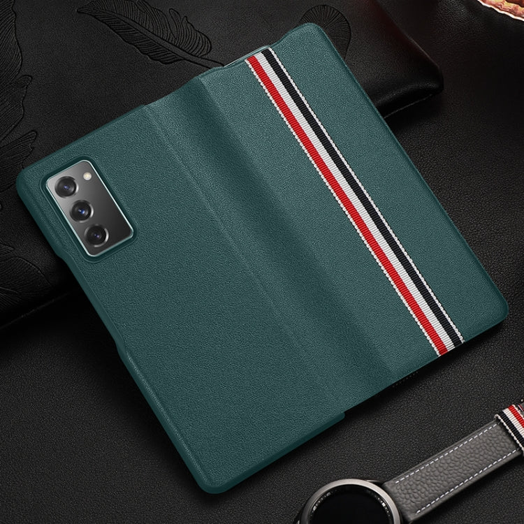 Per Samsung Galaxy Z Fold2 5G Custodia in pelle a vibrazione orizzontale con trama in pelle bovina serie esclusiva